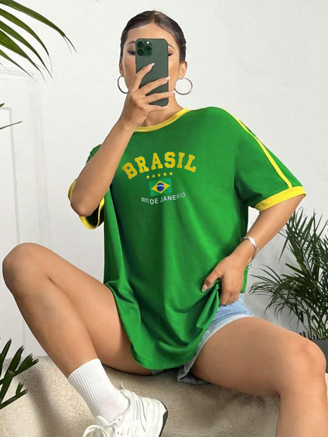 Extra Salaş Brasil Baskılı  (Unisex) T-Shirt