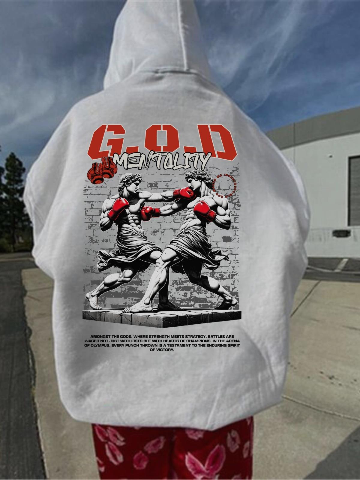 G.O.D Siyah Kapşonlu Sweatshirt 