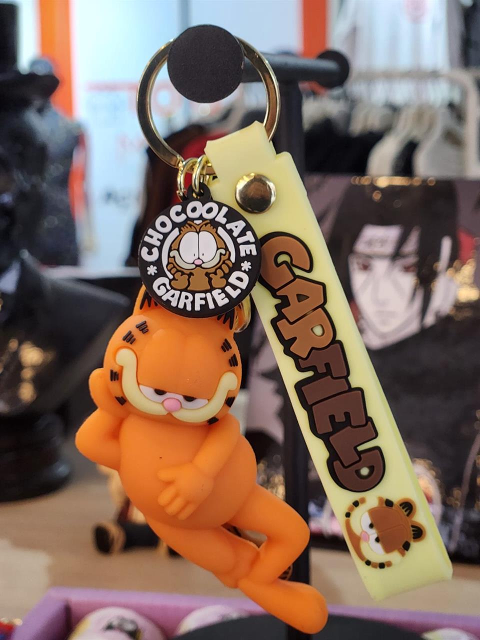 Garfield Figürlü Silikon Anahtarlık