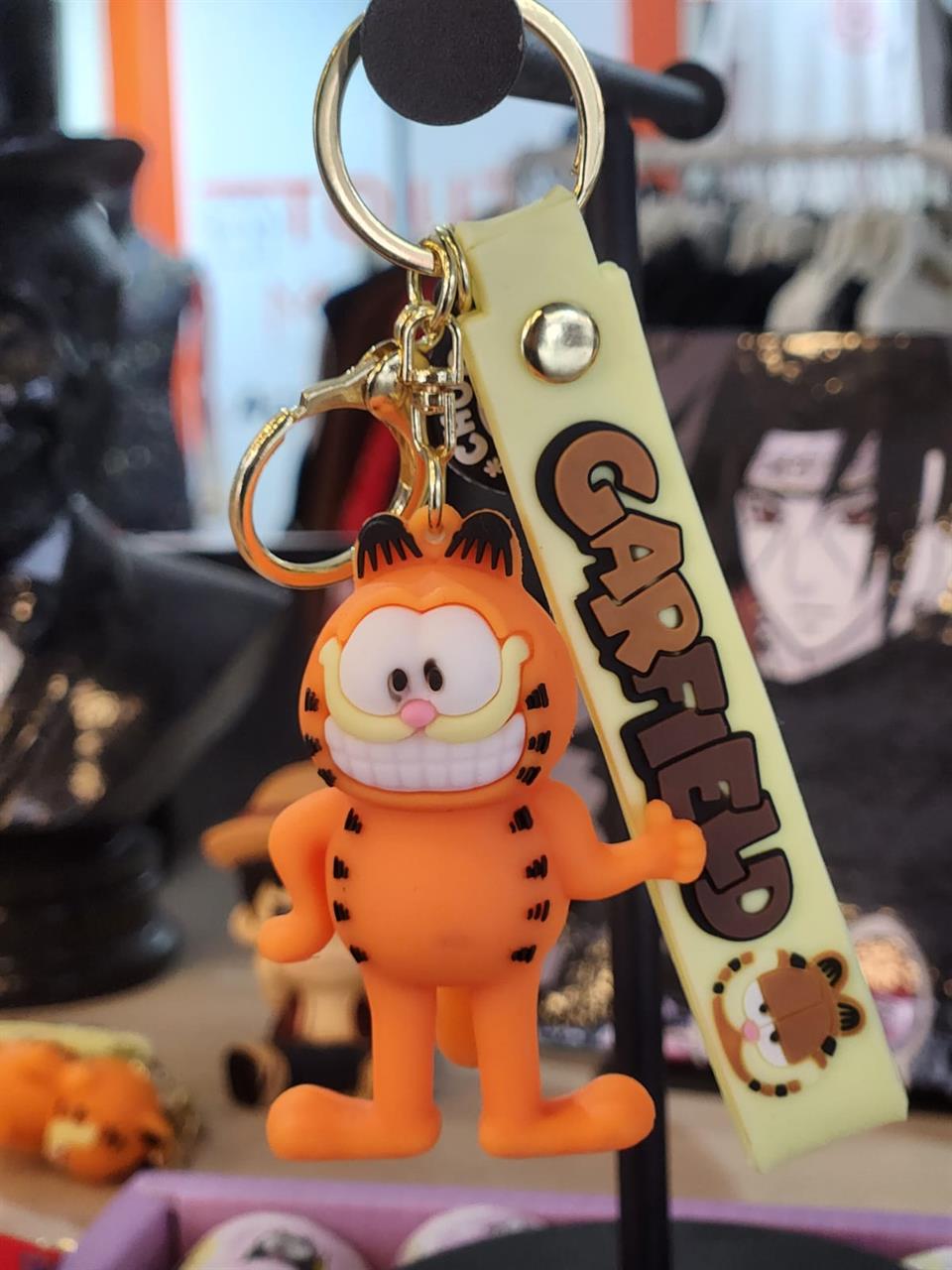 Garfield Figürlü Silikon Anahtarlık