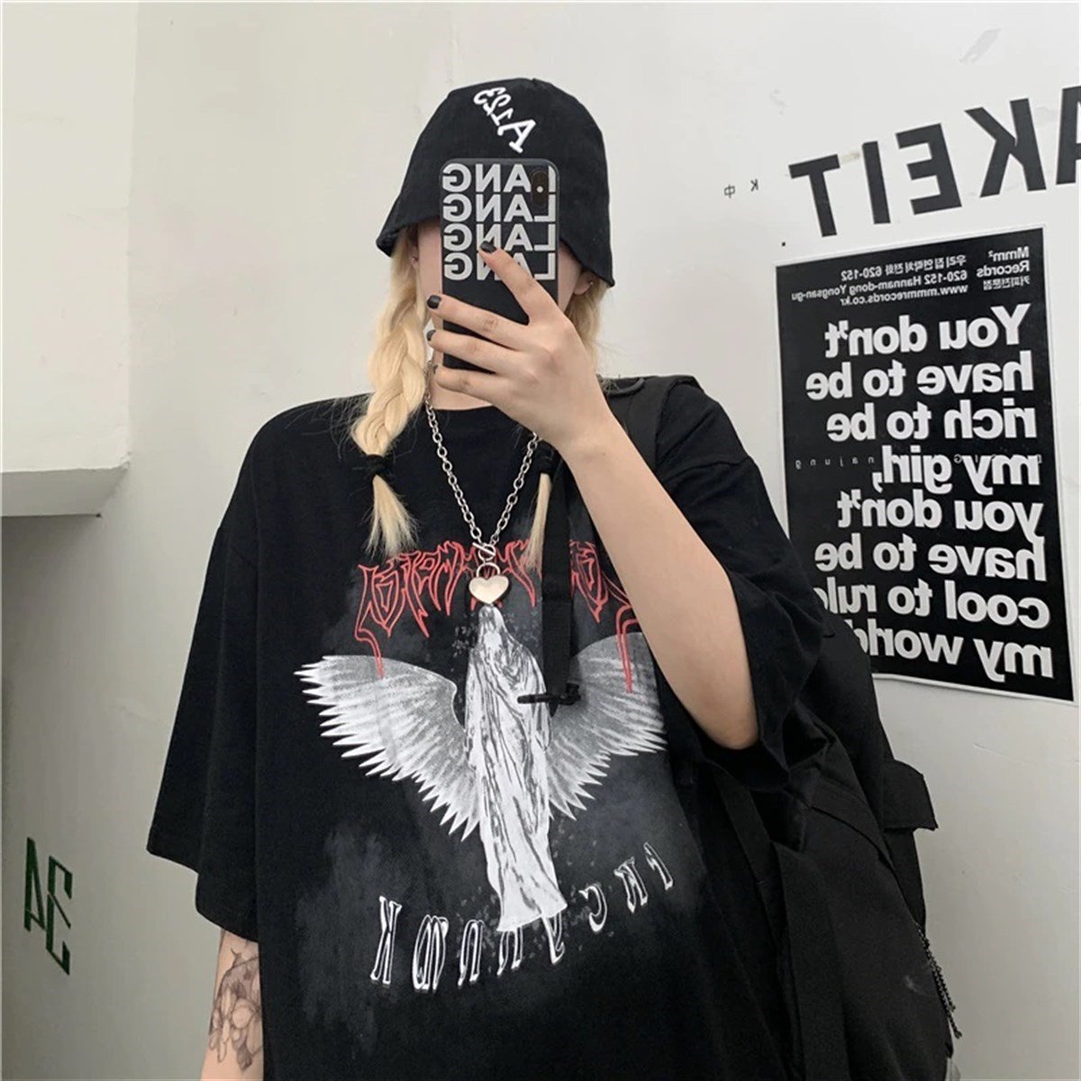 Gothic Punk T Shirt Harajuku Style Unisex Oversize T Shirt