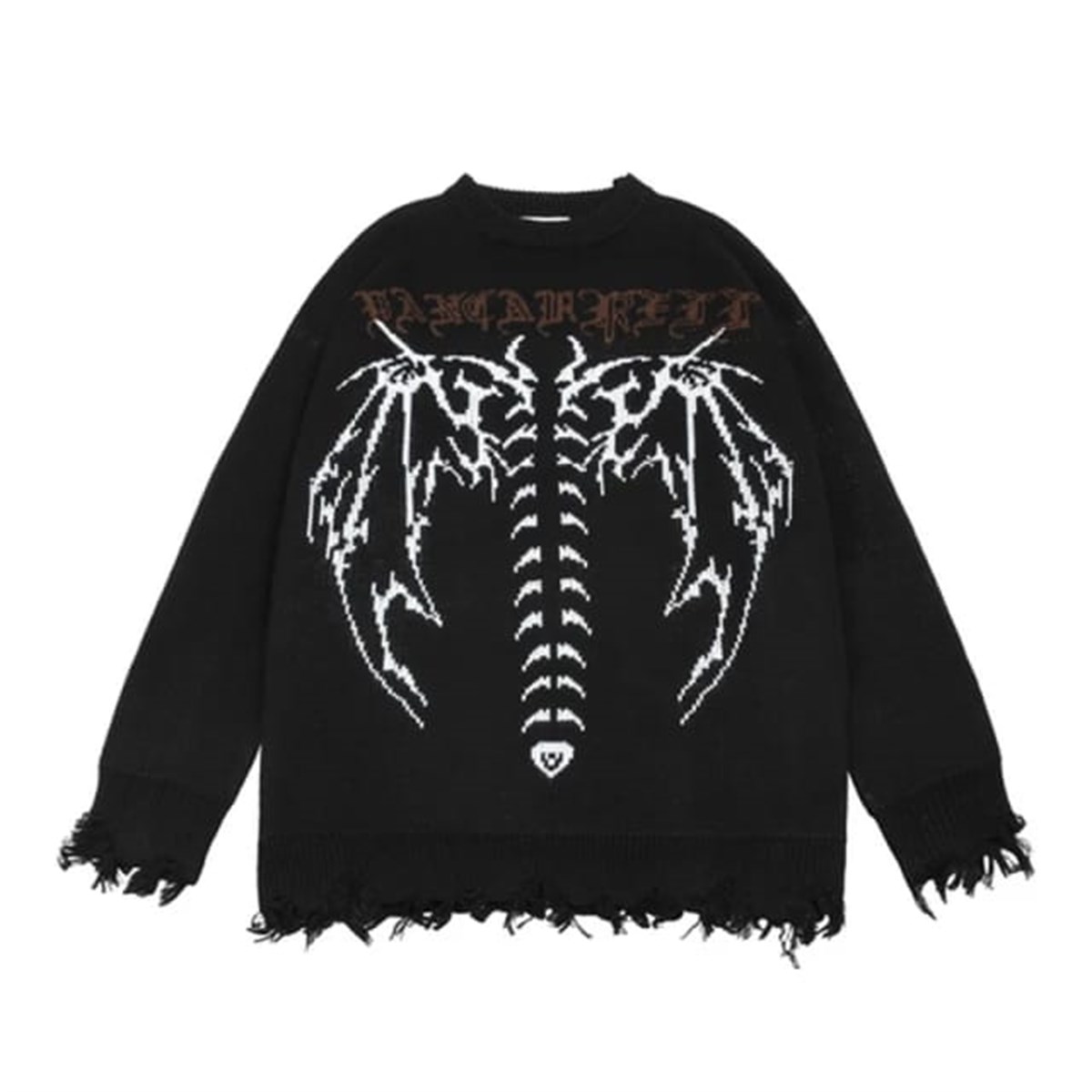 Gothic Skeleton Siyah Unisex Oversize Kazak