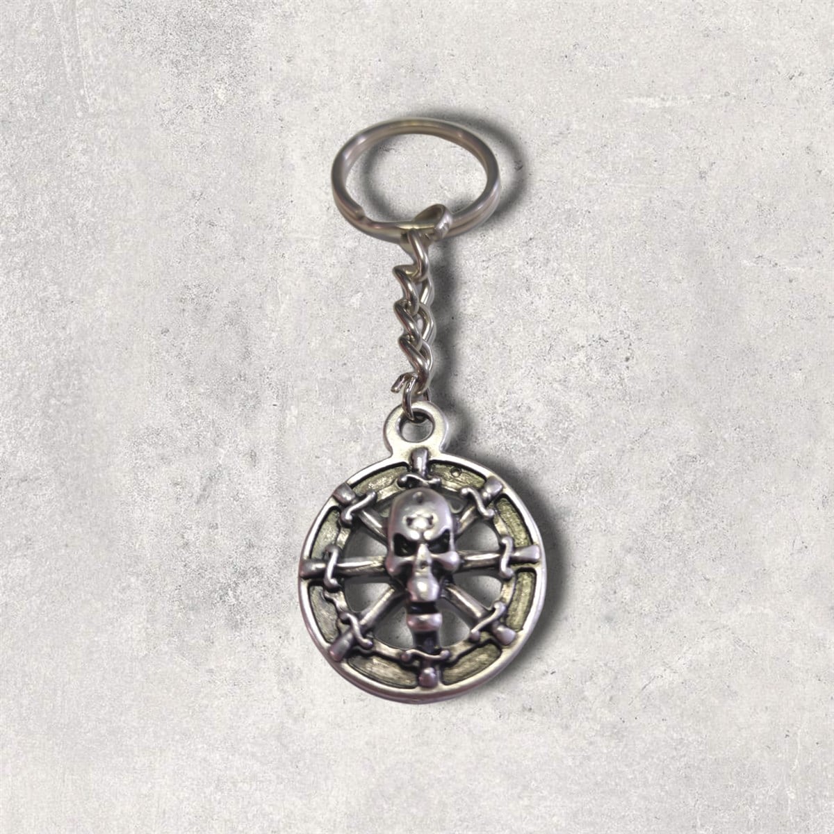 Gothic Skull Desen Anahtarlık