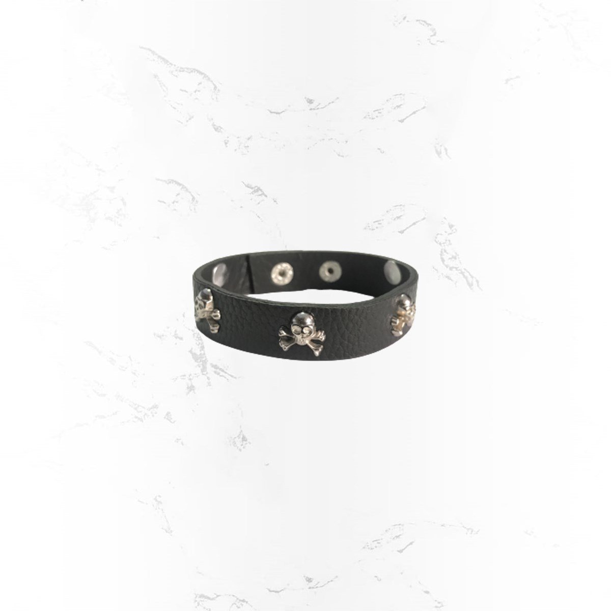 Gothic Skull Detailed Ayarlanabilir Bileklik