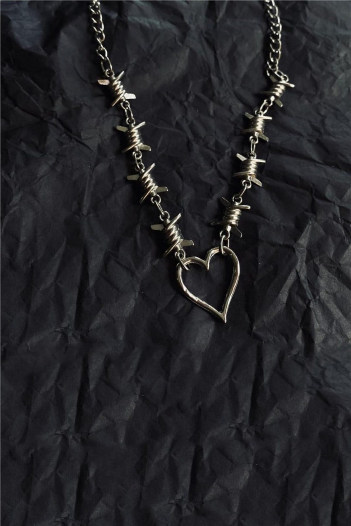 Gothic Tel Dikenli  Choker Zincir Kolye