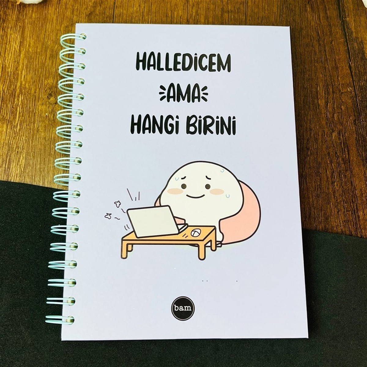 Halledecem Tasarımlı Spiralli Defter