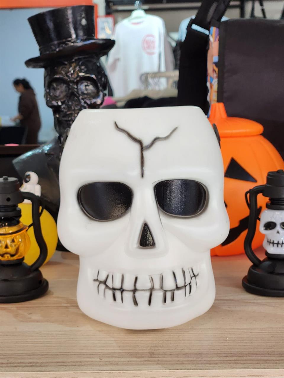 Halloween Işıklı Kapağı Açılabilen Skull Figürü