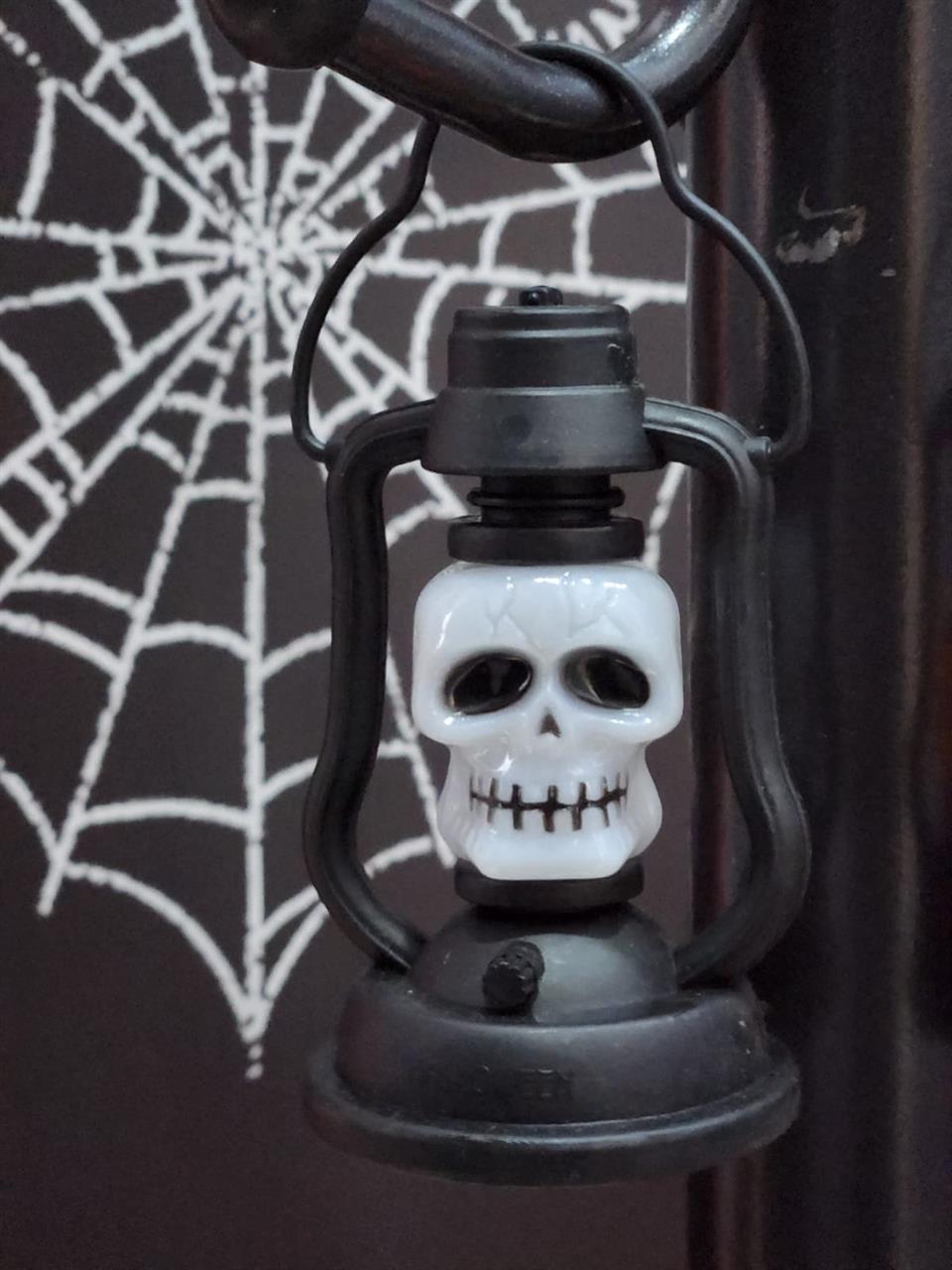 Halloween Işıklı Skull Figürü