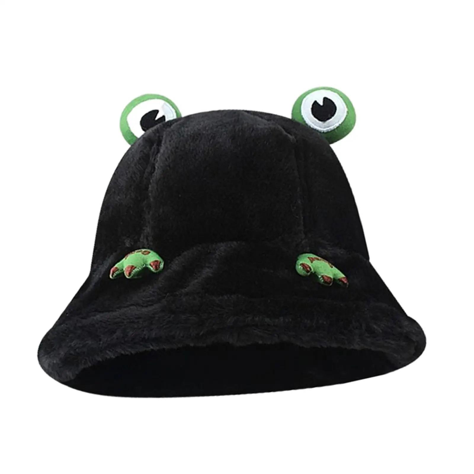 Harahuku Peluş Pamuklu Frog Bucket Şapka