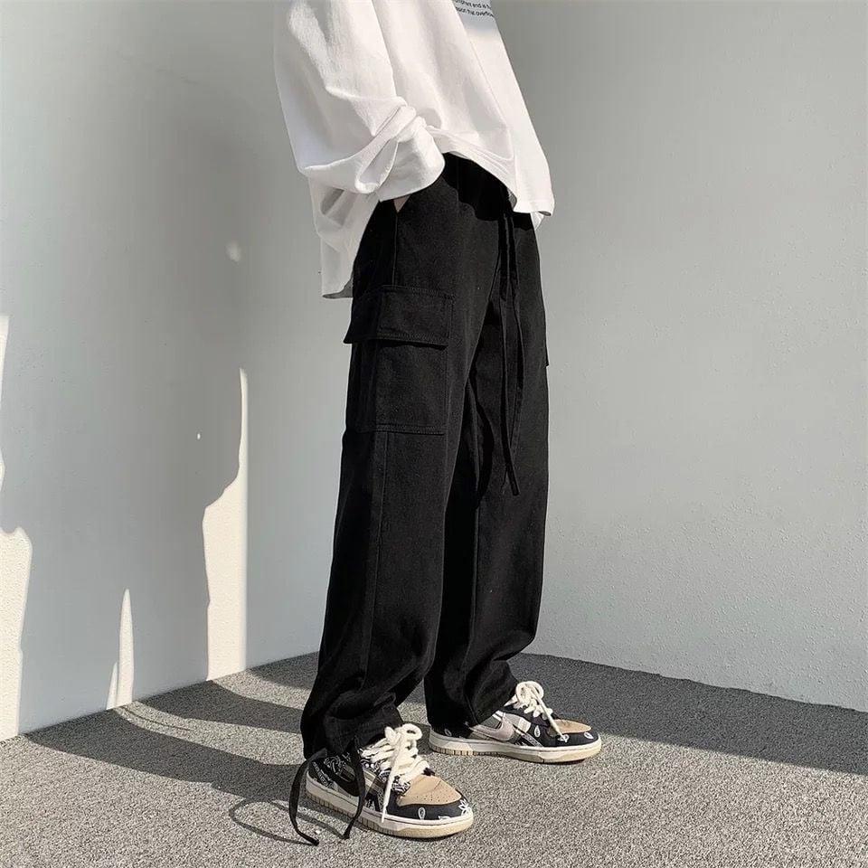HARAJUKU UNISEX CARGO POCKET SİYAH TRACKSUIT