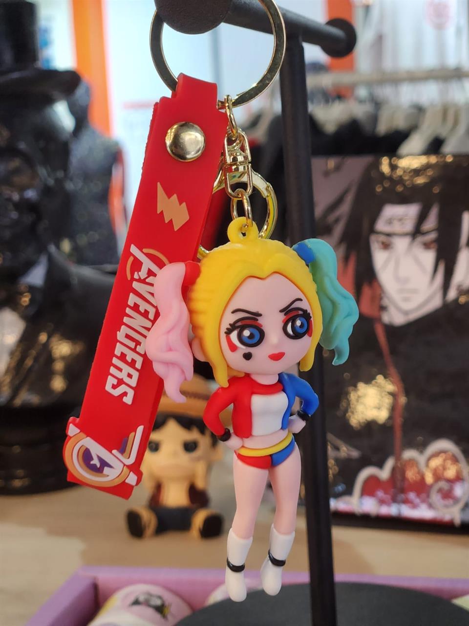 Harley Quinn Figürlü Silikon Anahtarlık