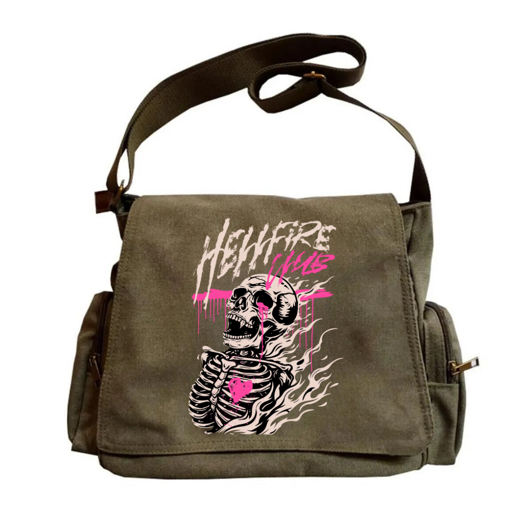 Hellfire Unisex Yeşil Postacı Çantası