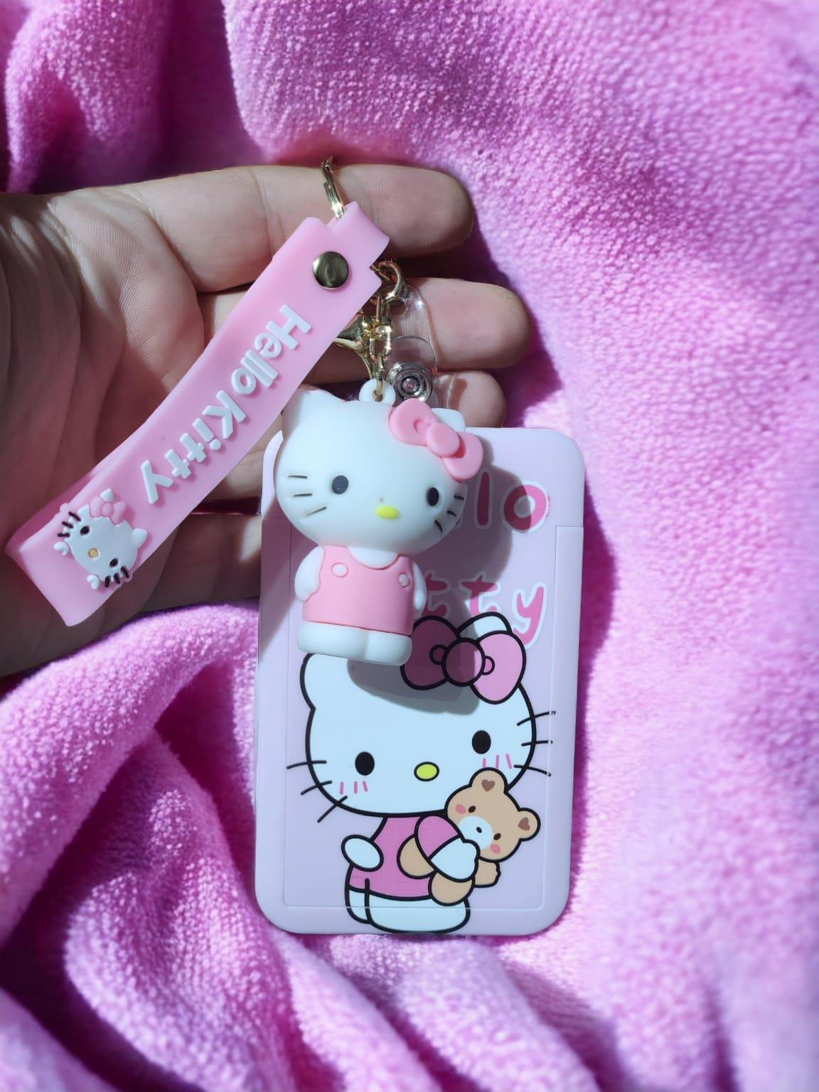Hello Kitty Figürlü Kartlı Silikon Anahtarlık