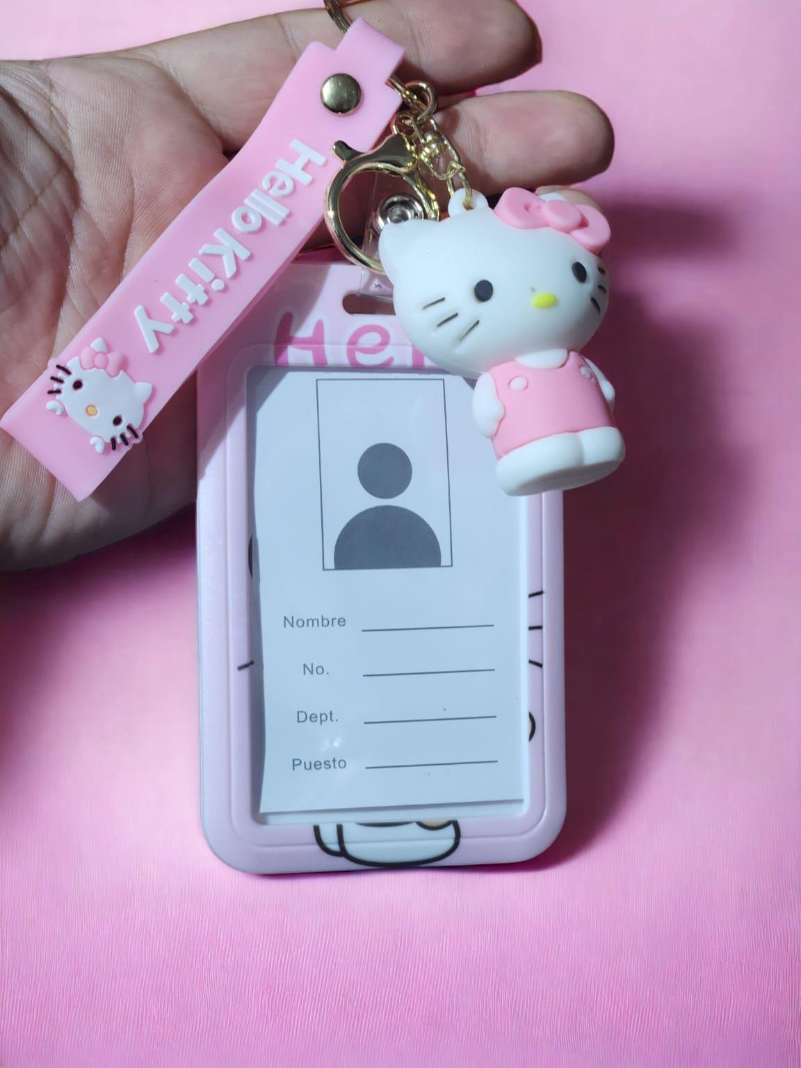 Hello Kitty Figürlü Kartlı Silikon Anahtarlık