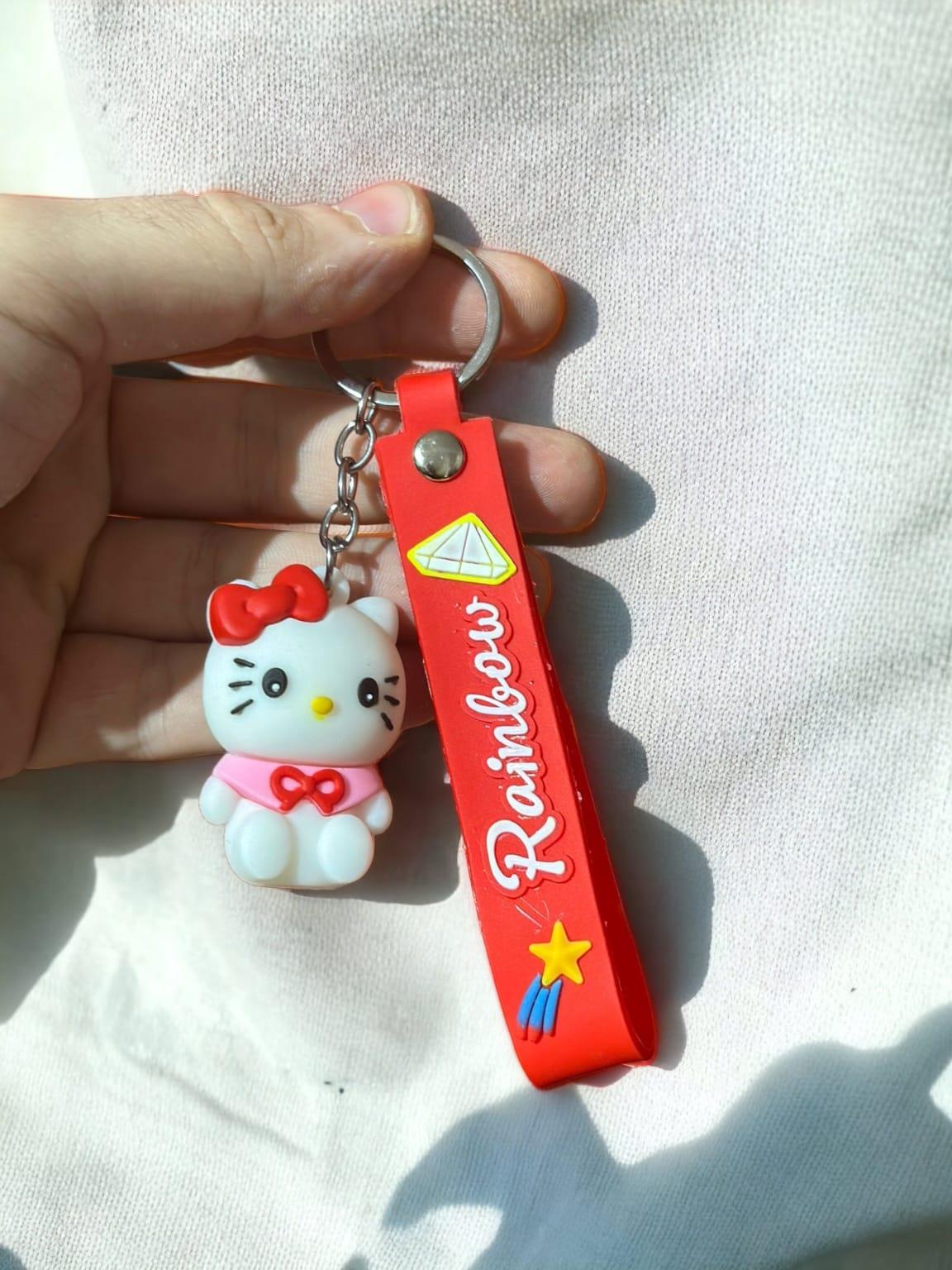 Hello Kitty Figürlü Silikon Anahtarlık