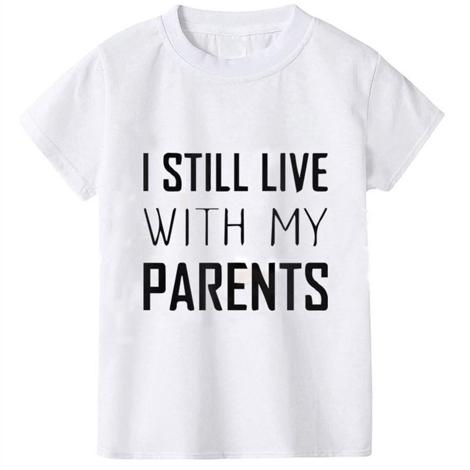 'I Still Live' Baskılı Beyaz Çocuk T-shirt