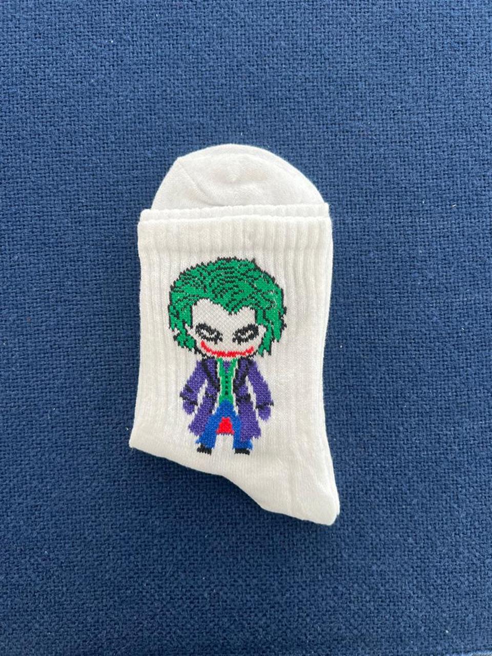 Joker Unisex Siyah Kolej Çorap