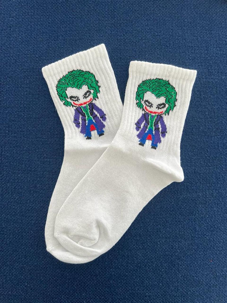 Joker Unisex Siyah Kolej Çorap