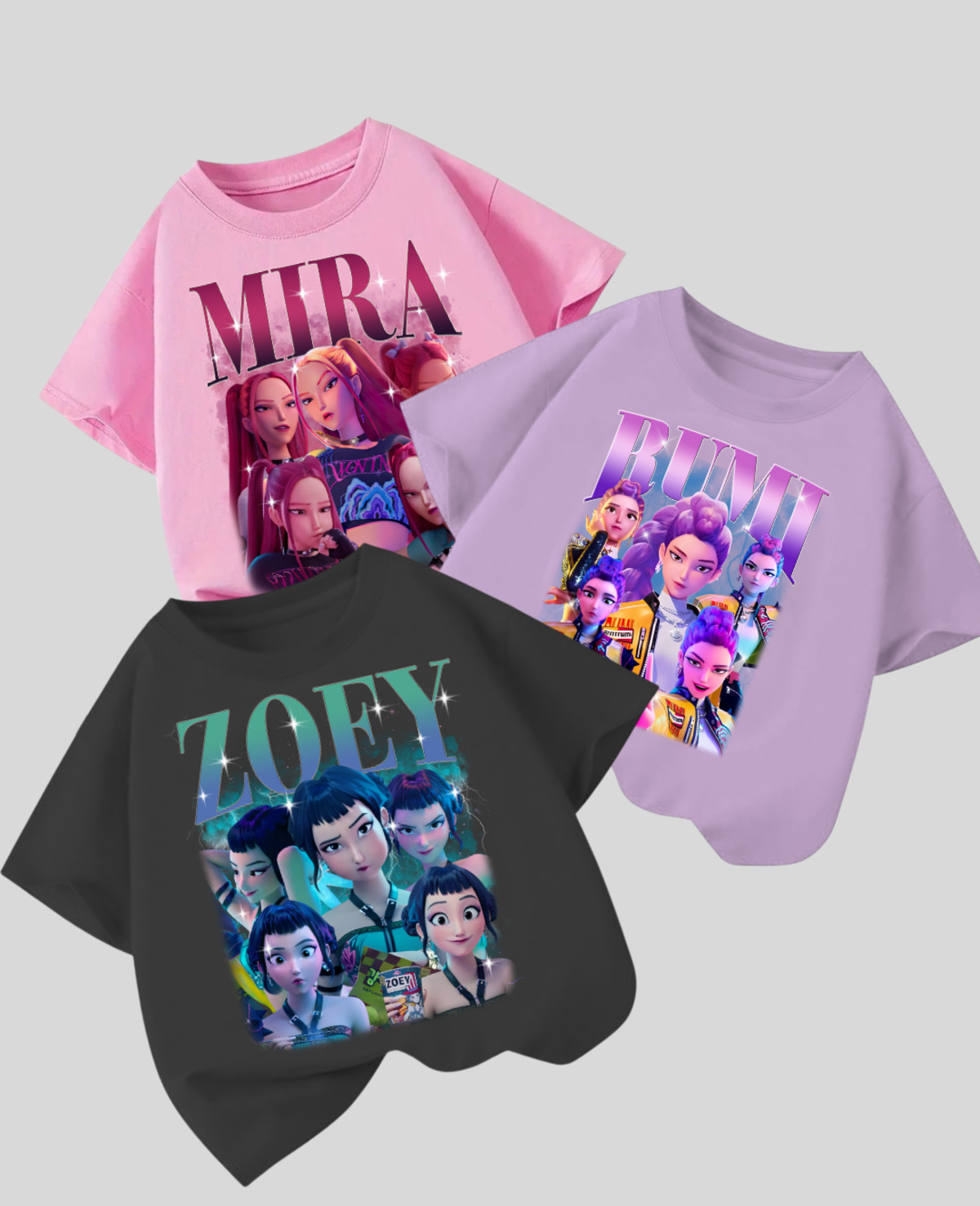 KPop Demon Hunterix Kids Design Unisex Oversize T-Shirt