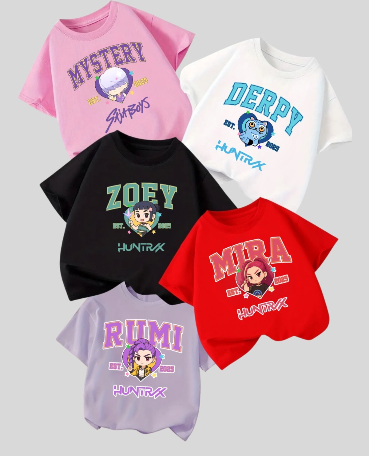 KPop Demon Hunterix Kids Design Unisex Oversize T-Shirt