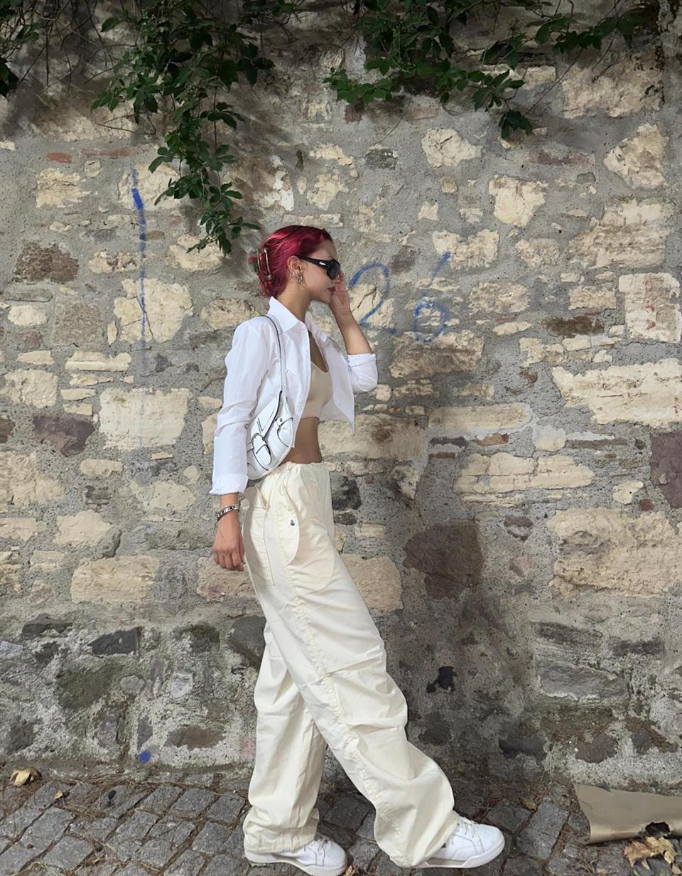 Krem Tactical Gabardin Kumaş Pantolon