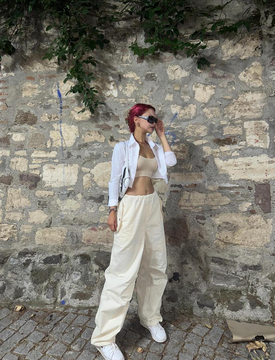 Krem Tactical Gabardin Kumaş Pantolon