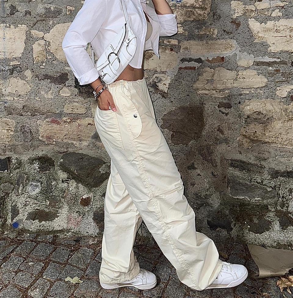 Krem Tactical Gabardin Kumaş Pantolon