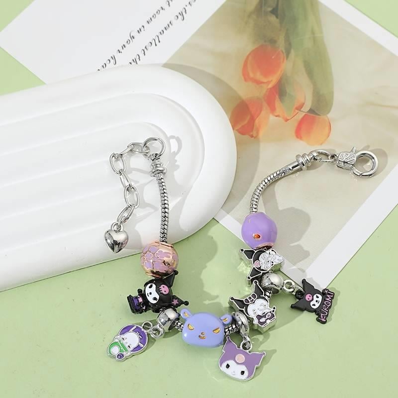 Kuromi Detaylı Zirkon Charm Bileklik