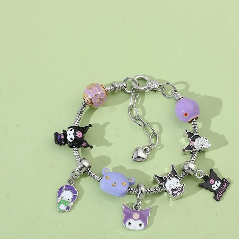 Kuromi Detaylı Zirkon Charm Bileklik