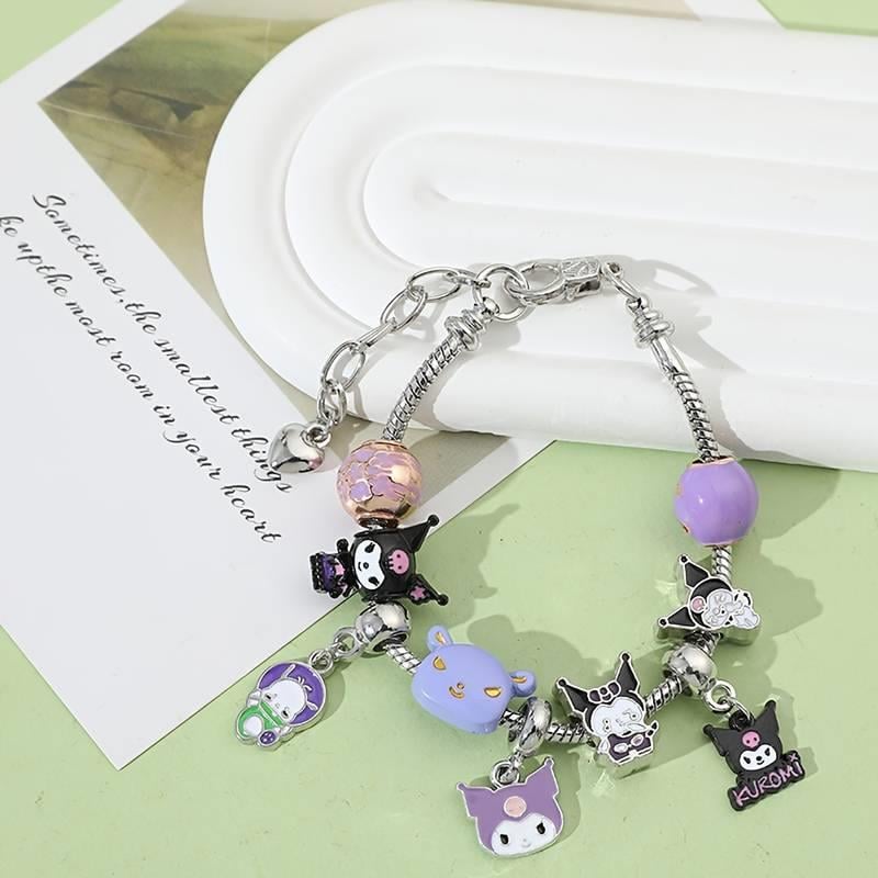 Kuromi Detaylı Zirkon Charm Bileklik