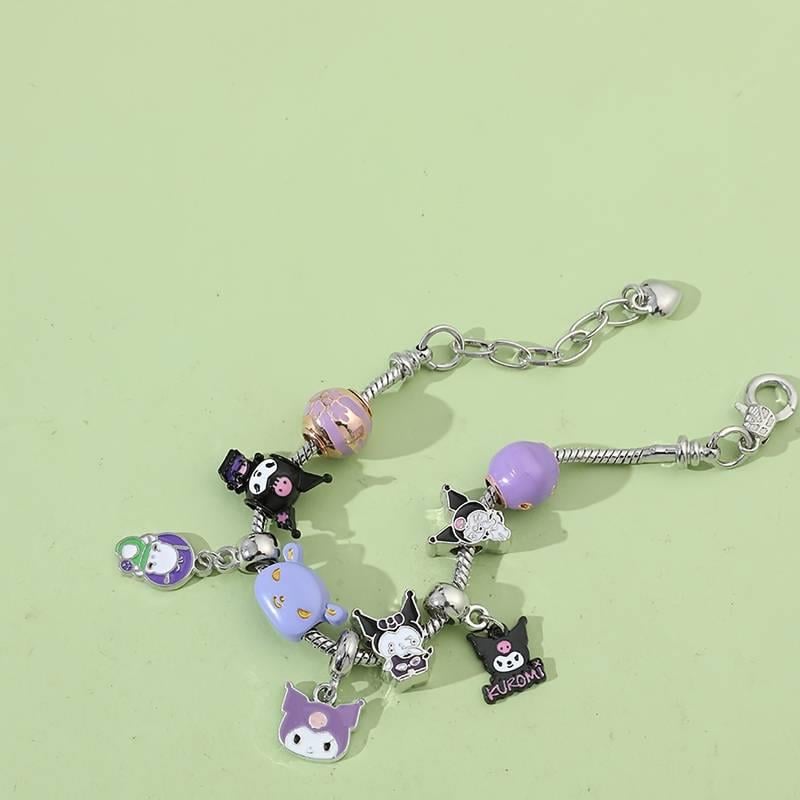 Kuromi Detaylı Zirkon Charm Bileklik