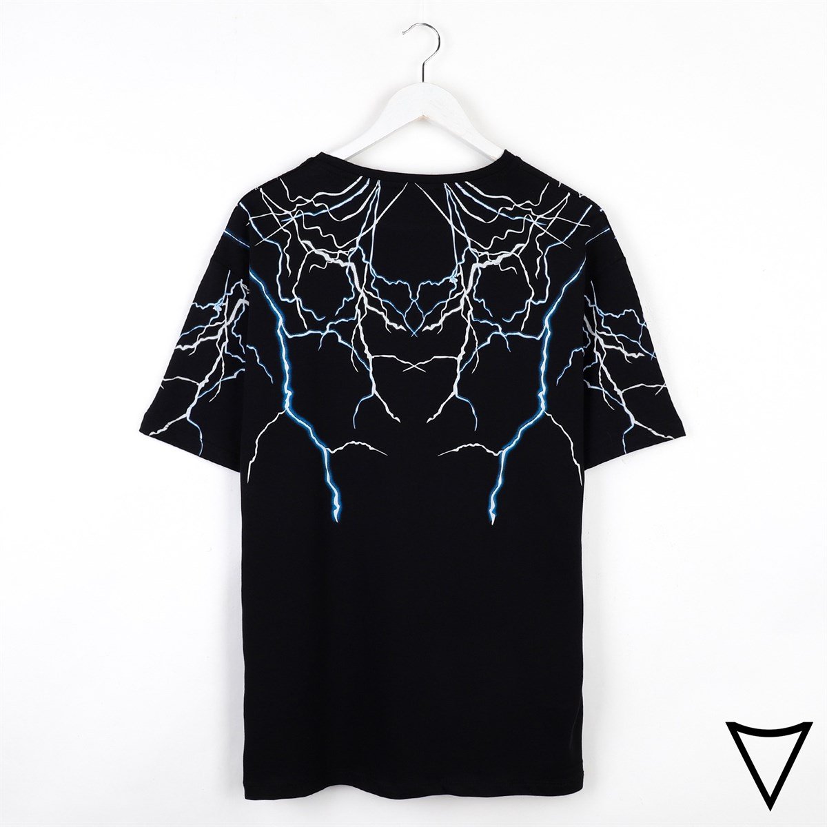 Lightning Yıldırım Yıldırım Baskılı Siyah Oversize Unisex T-shirt
