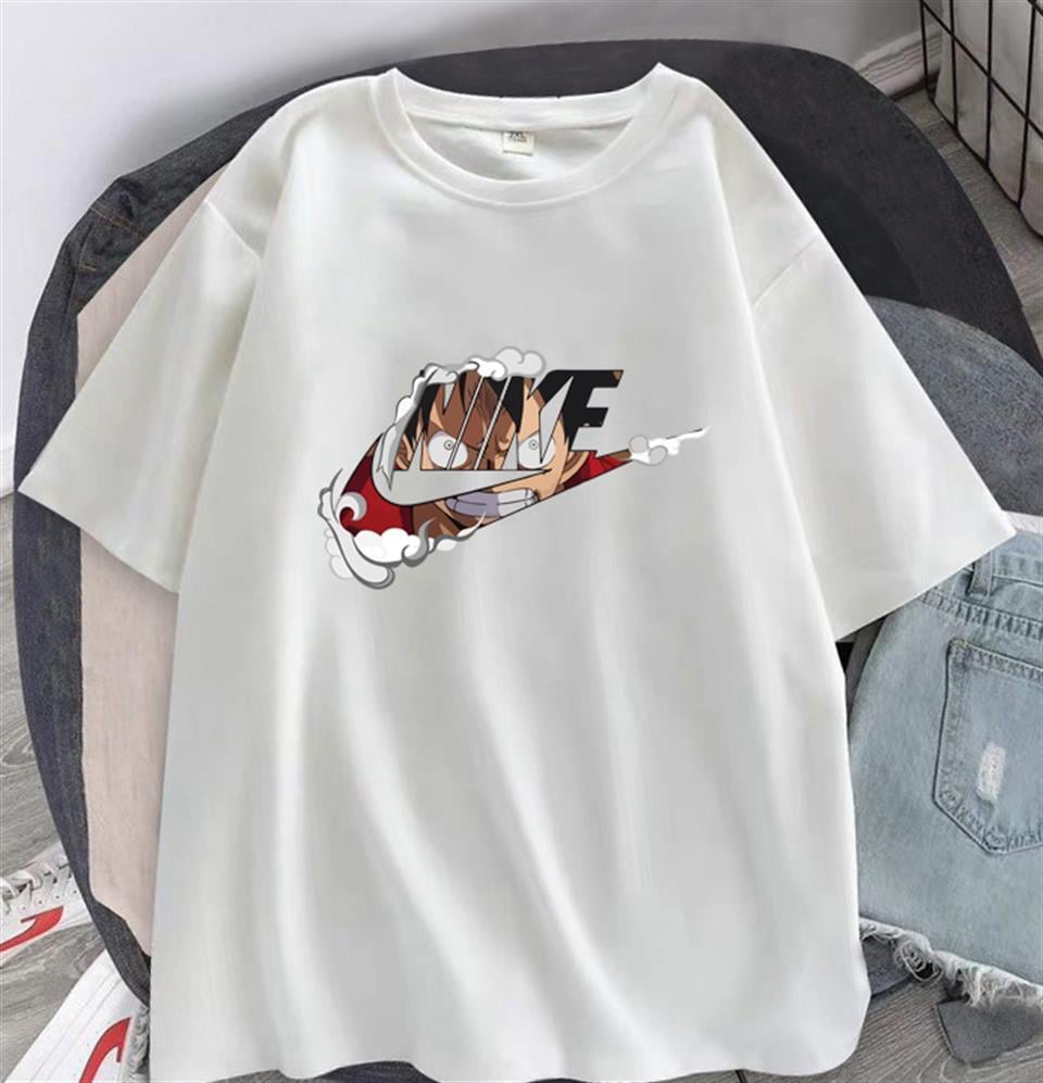 Luffy One Piece Baskılı Beyaz Unisex Oversize T-shirt
