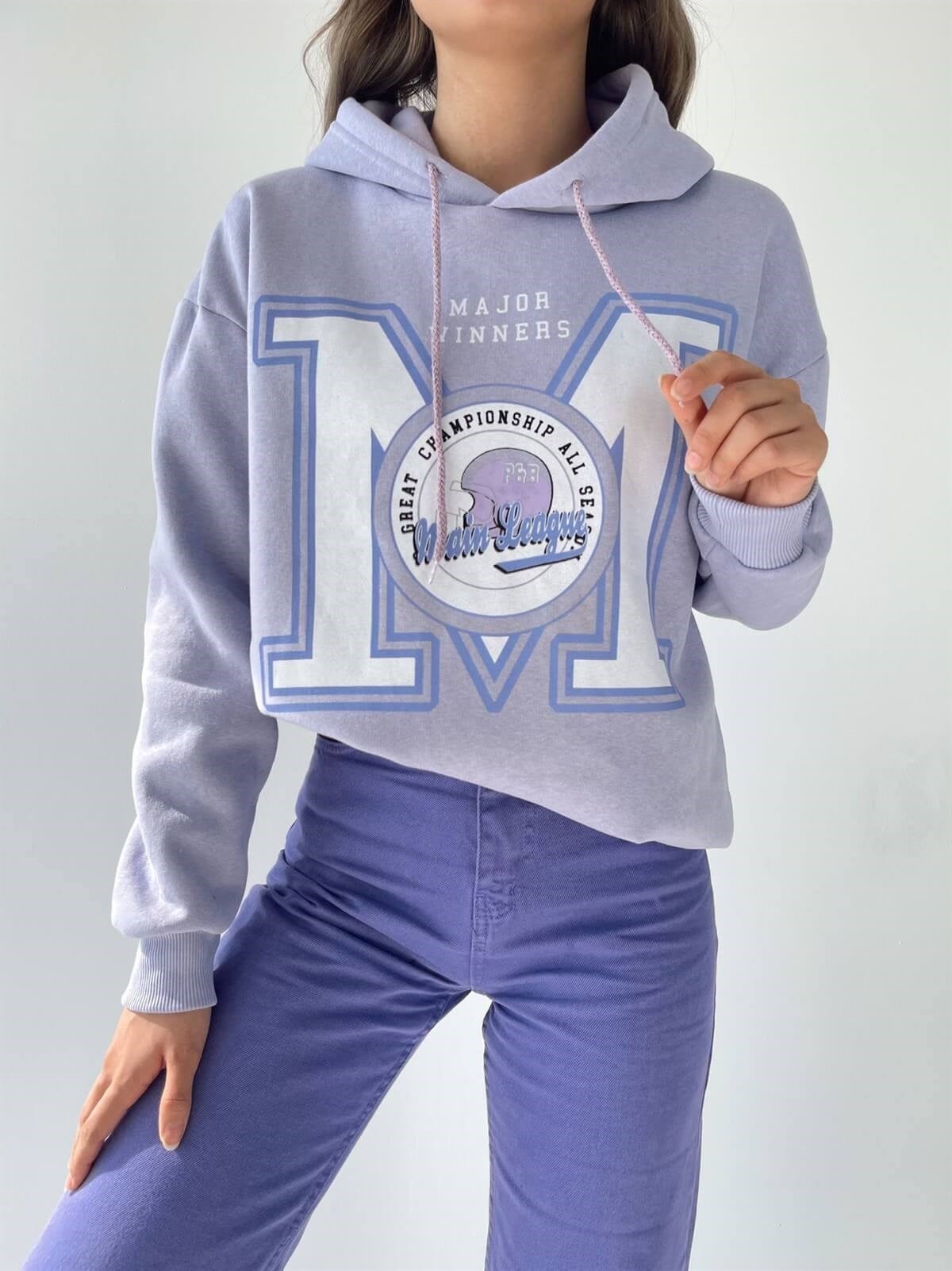 Major Winner Oversize Lila Unisex Sweetshirt