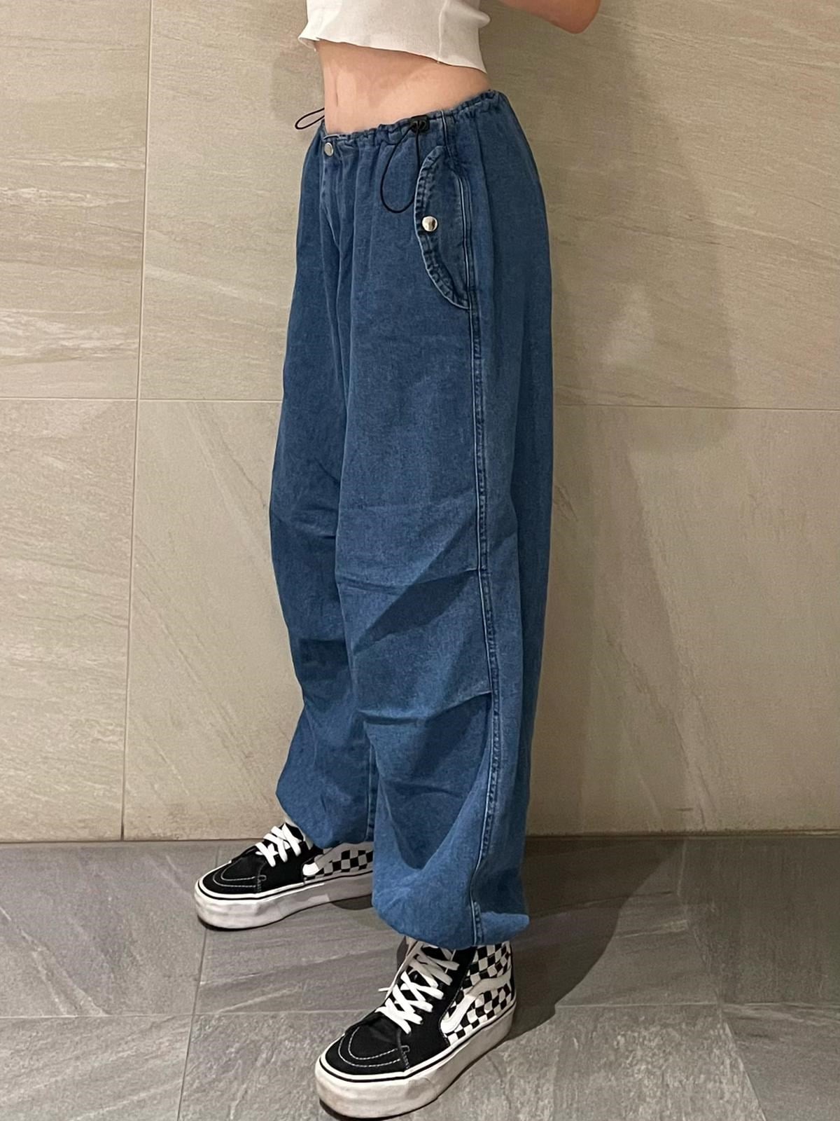 Mavi Tactical Paraşüt Kumaş Pantolon