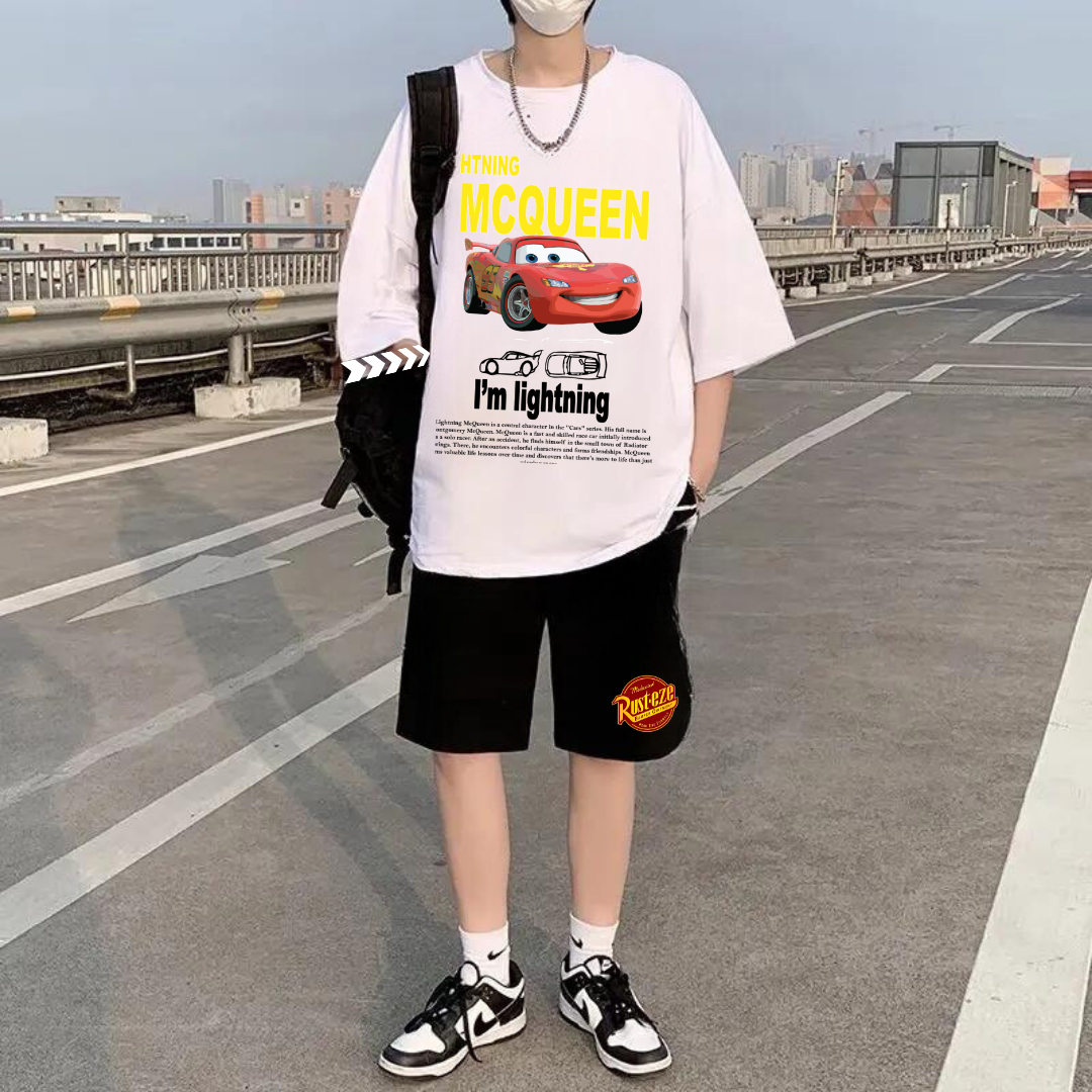 McQueen Beyaz Oversize Kapüşonlu Sweatshirt & Eşofman Altı Unisex İkili Takım