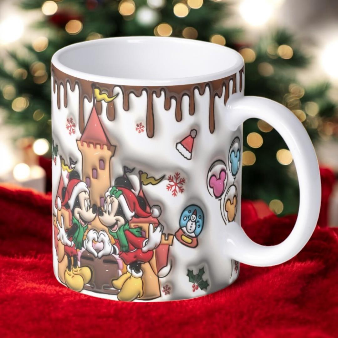 Mickey 3D Christmas Baskılı Yeni Yıl Kupa