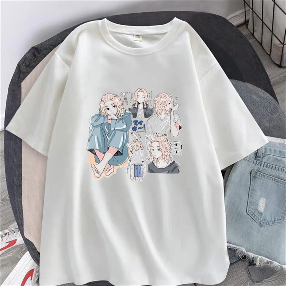 Mikey Collage Baskılı Beyaz Unisex Oversize T-shirt