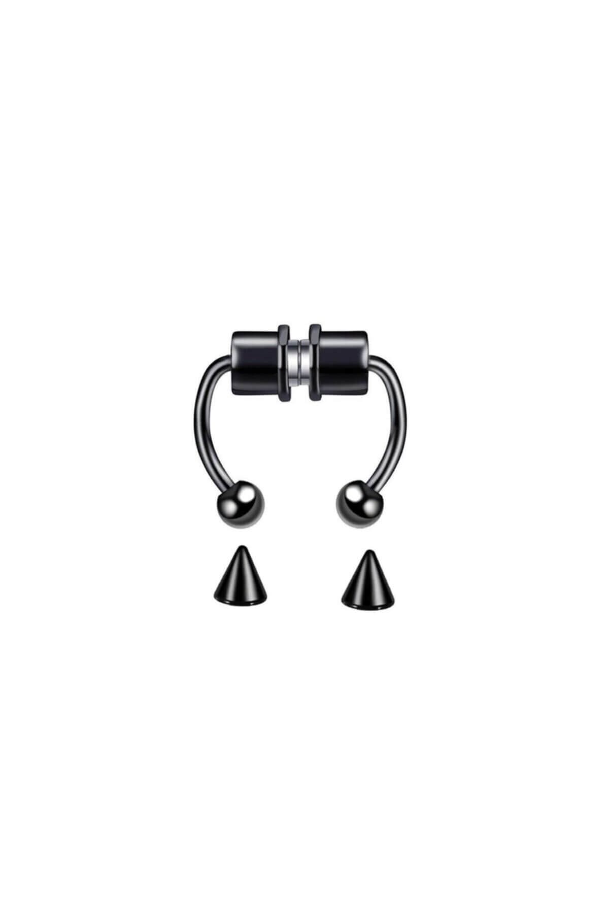 Mıknatıslı Siyah Fake Septum Piercing