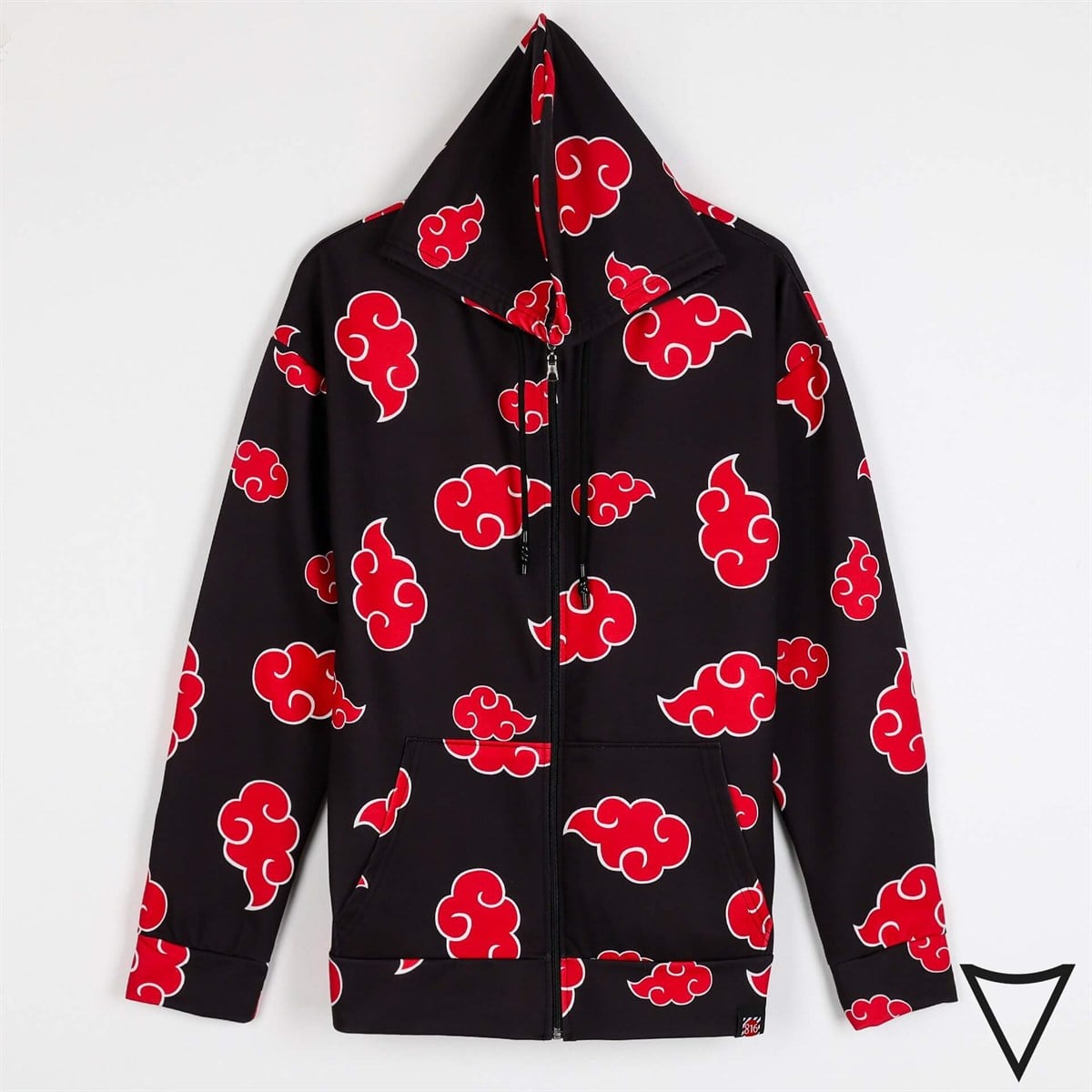 Naruto Kırmızı Bulut Dijital Baskı Fermuarlı Unisex Sweatshirt
