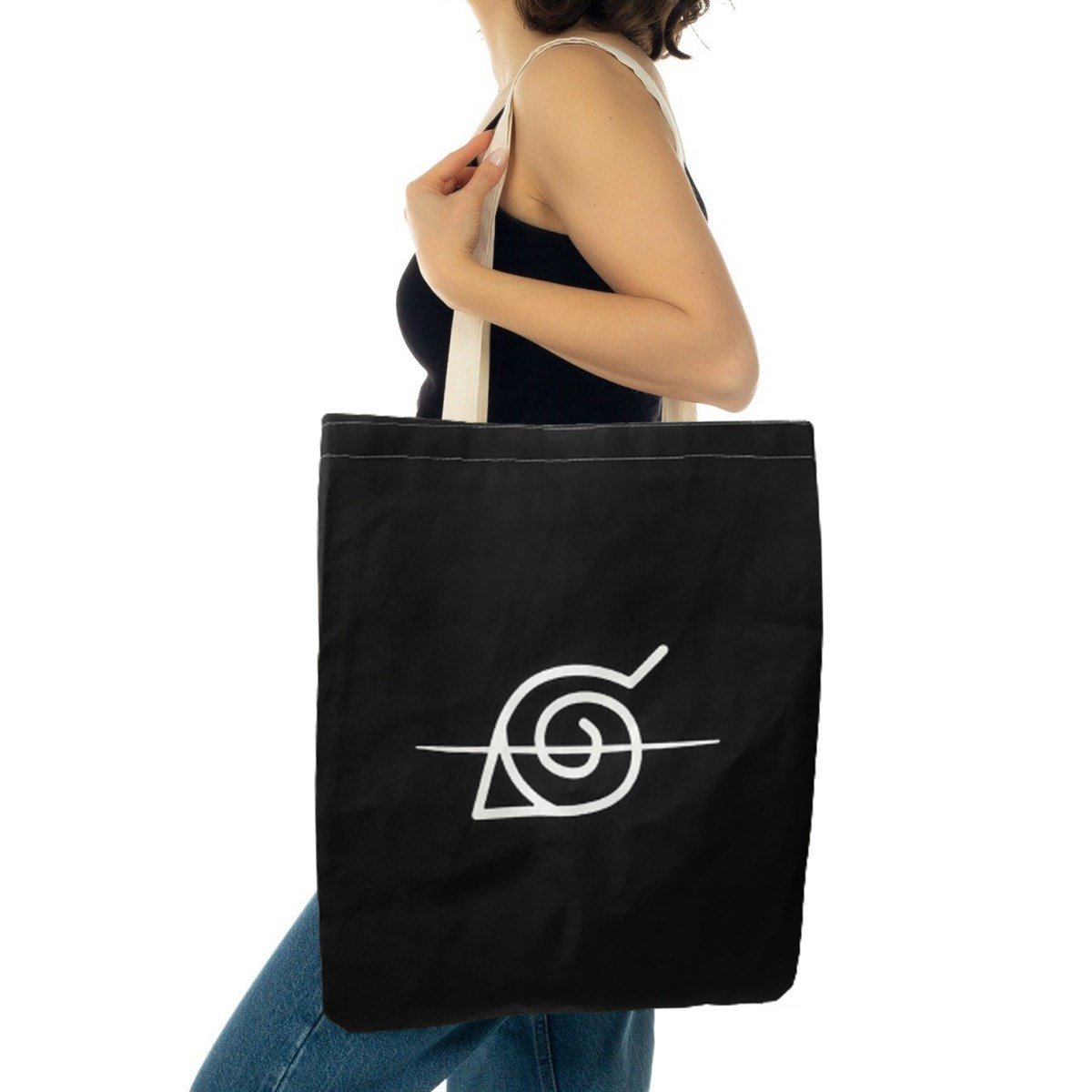Naruto Logo Unisex Bez Çanta