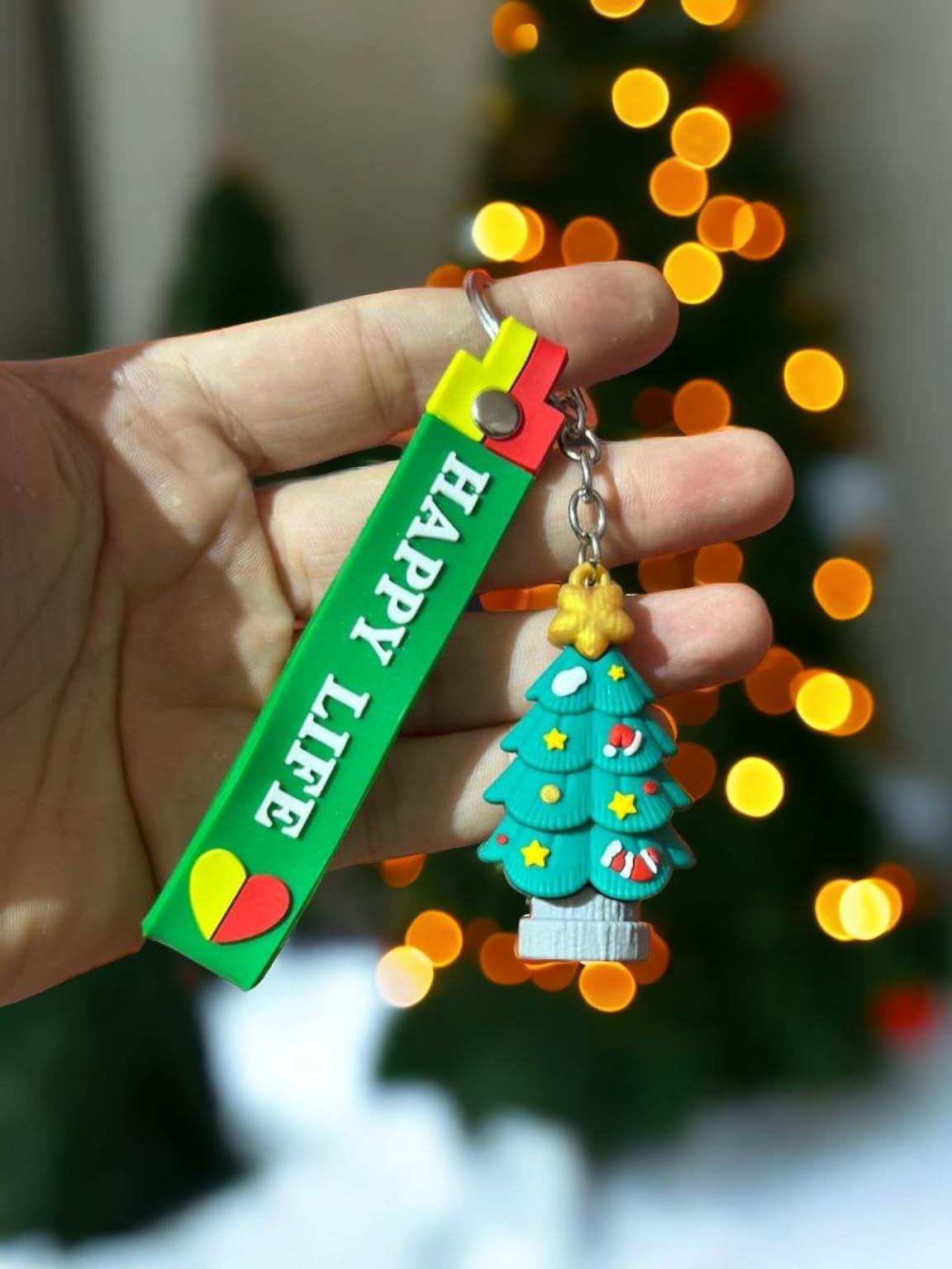 New Year Ağaç Figürlü Silikon Anahtarlık