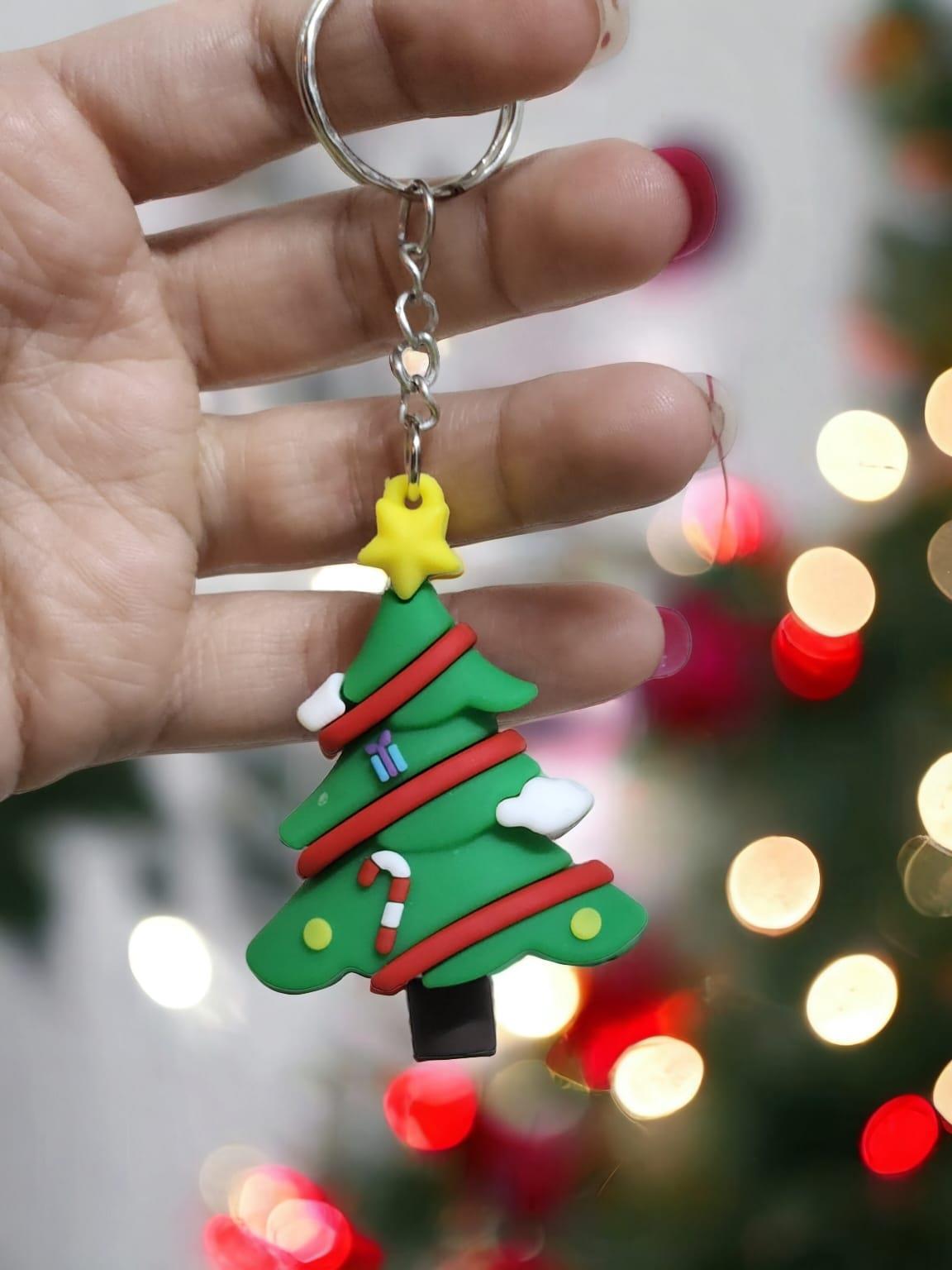 New Year Yılbaşı Ağacı Silikon Anahtarlık