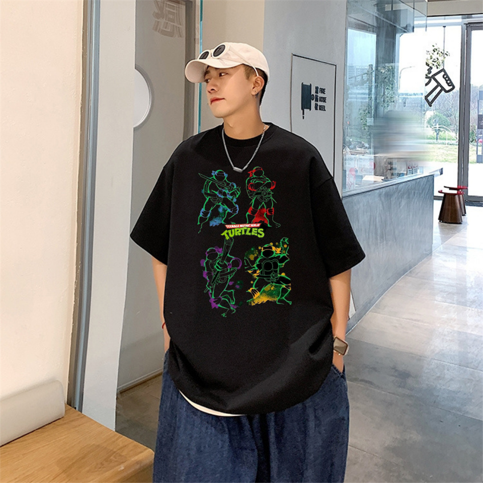 Ninja Kaplumbağa Best Oversize Unisex Siyah T-Shirt