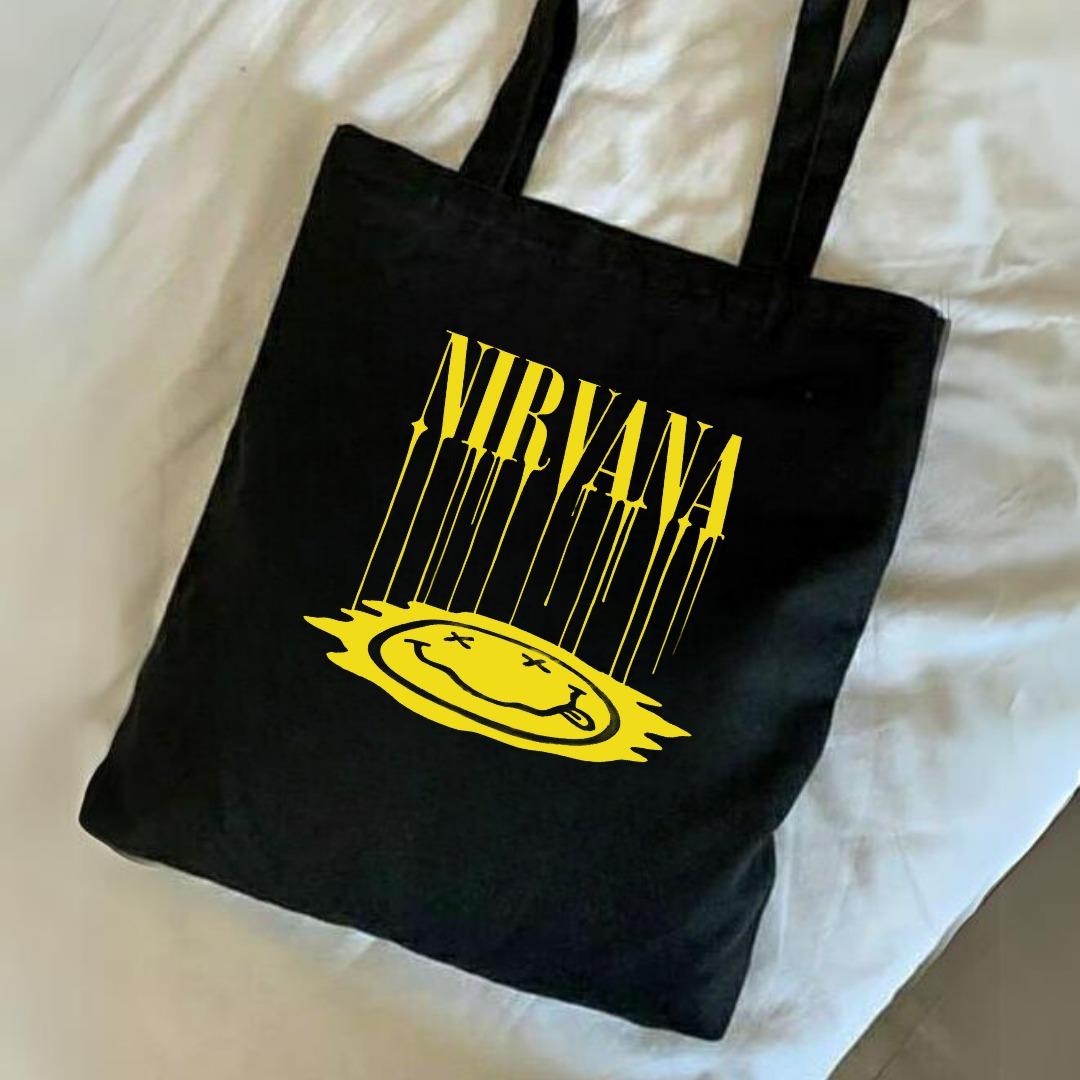 Nirvana Siyah Bez Çanta 