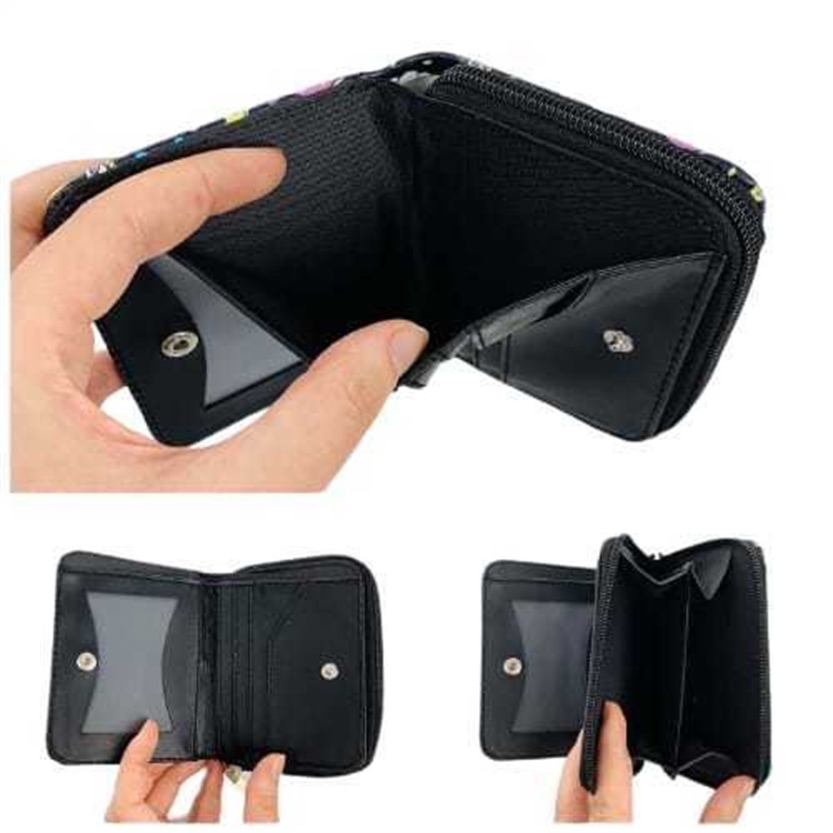 On the Saturn Baskılı Cüzdan