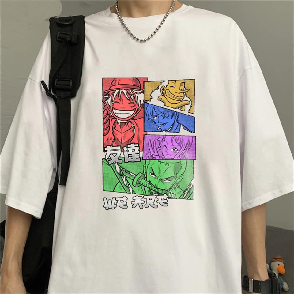 One Piece Beyaz Unisex Oversize T-shirt