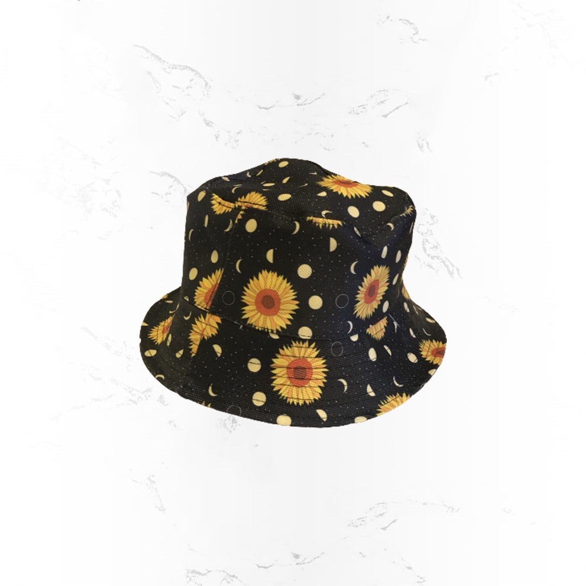 Papatya Baskılı Bucket Şapka