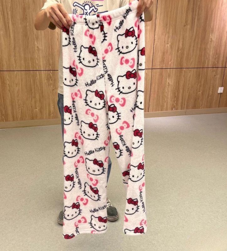 Peluş Kitty Oversize Eşofman Altı