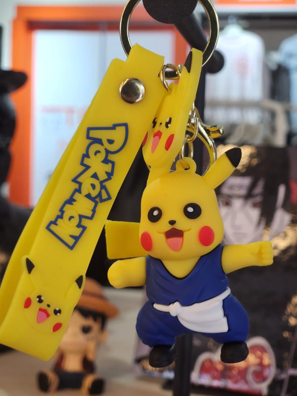 Pikachu Figürlü Silikon Anahtarlık